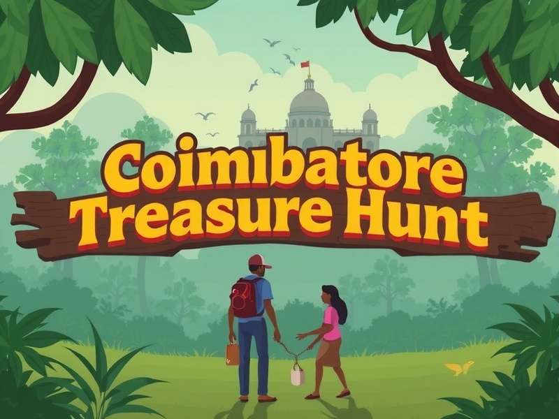 Coimbatore Treasure Hunt Official Banner Coimbatore Treasure Hunt Banner - Showing players hunting for treasures in Coimbatore city