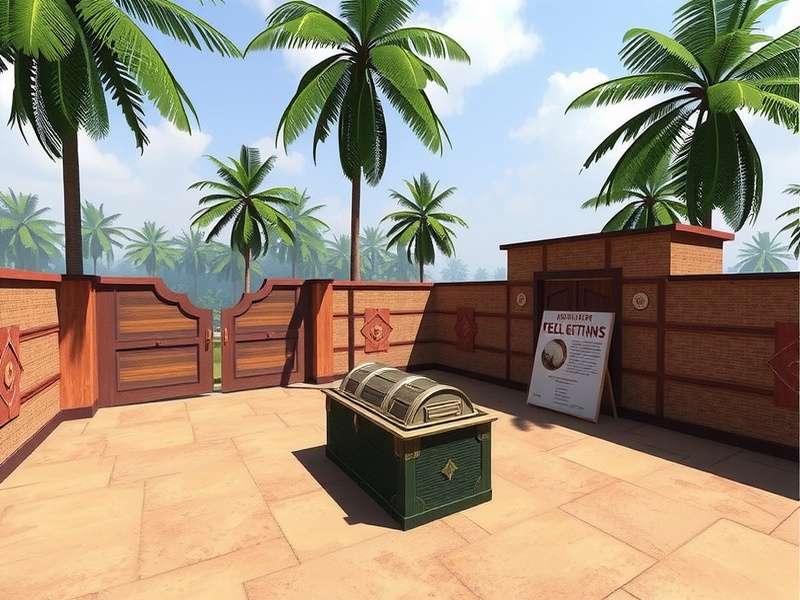 Coimbatore Treasure Hunt AR Feature Preview Coimbatore Treasure Hunt Future Update Preview - Showing AR visualization of a treasure at a historical site